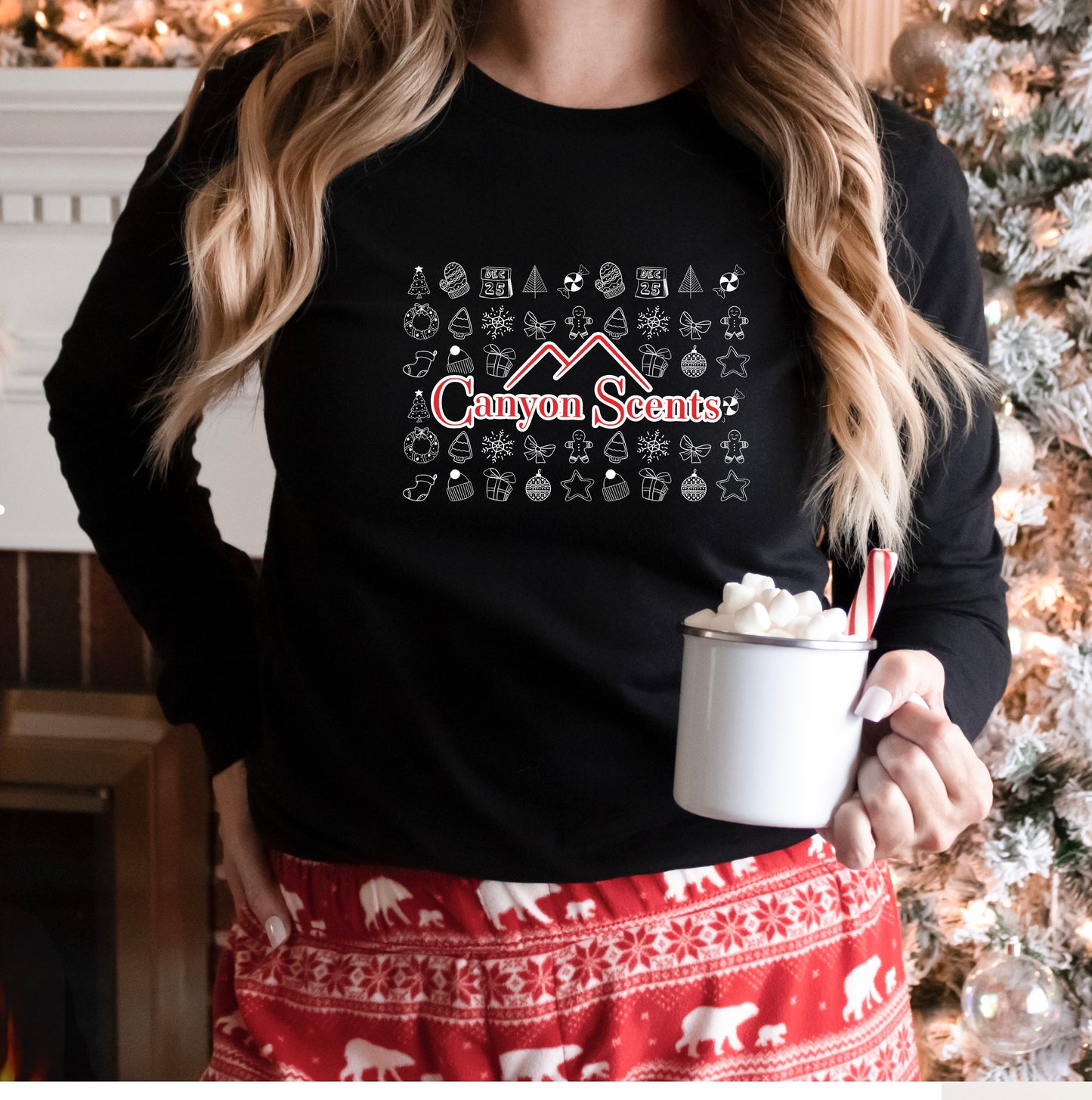 „Christmas Doodle“ Logo - Long Sleeve Tee