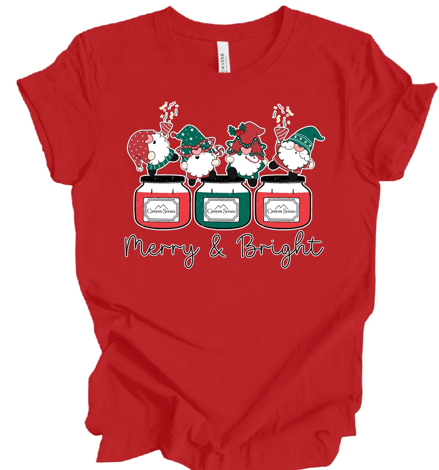 „Merry & Bright Gnomes“ T-Shirt (available in 3 colors)