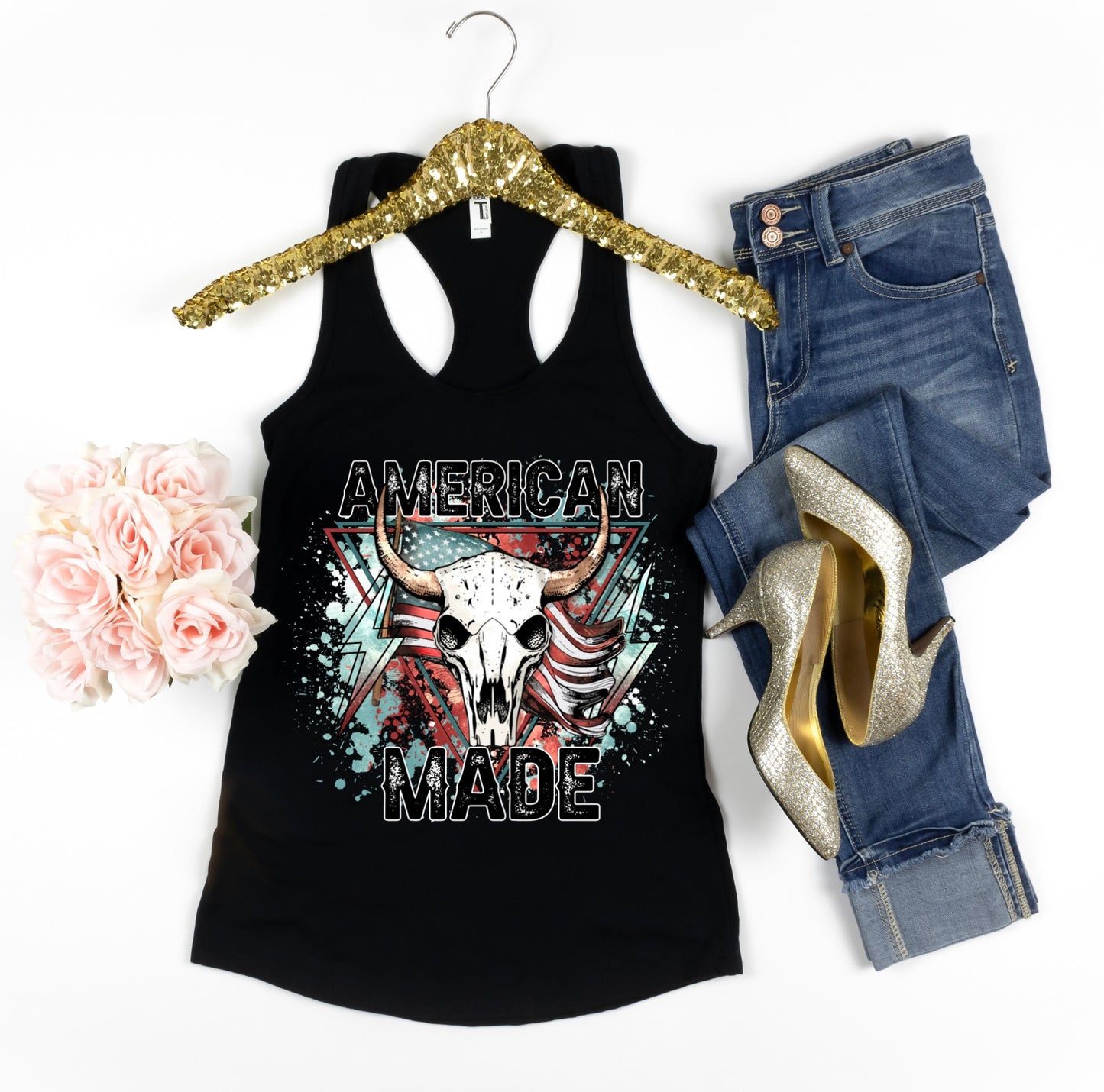 “American Made”Racerback Tank