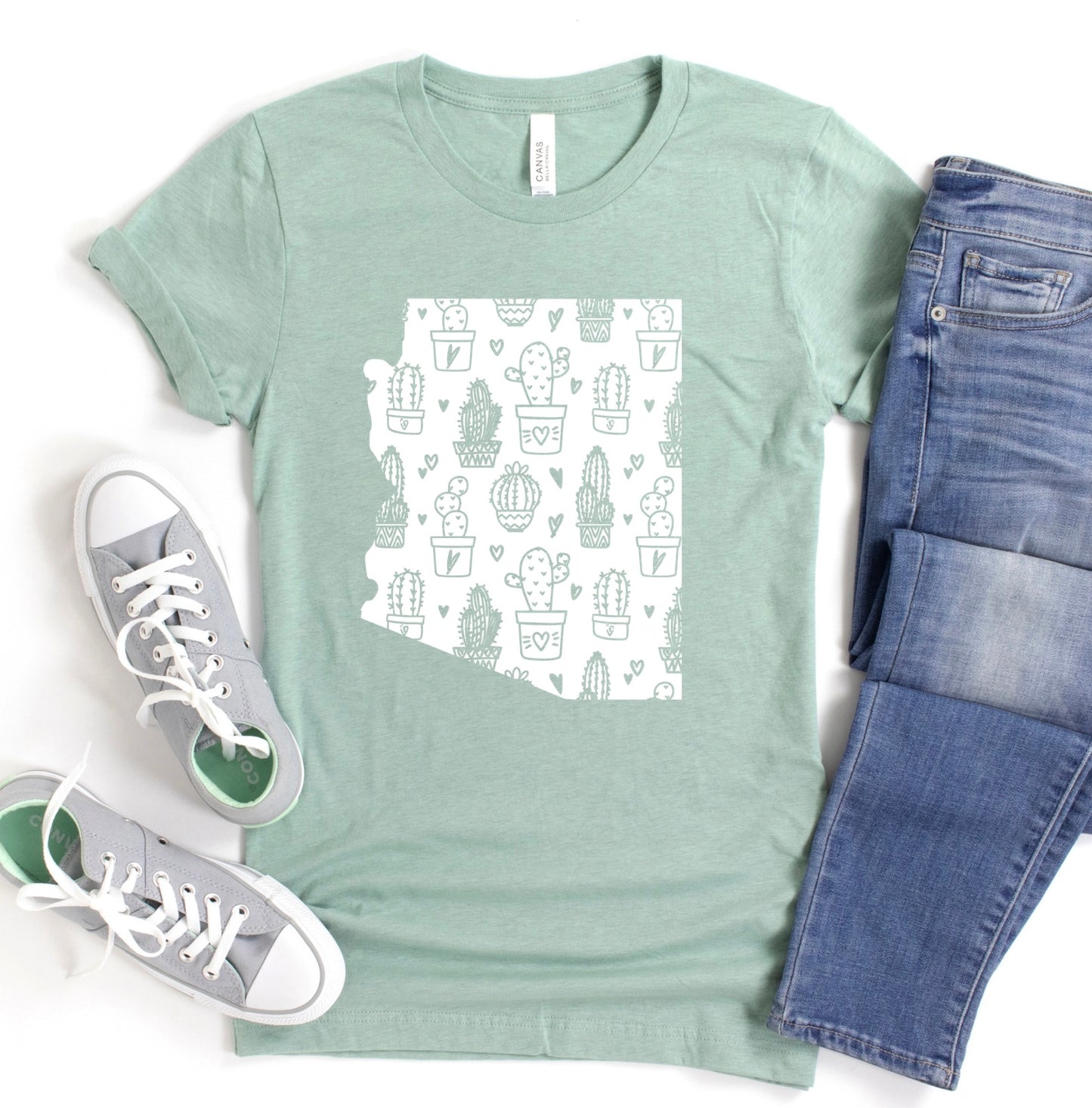 Arizona Map / Cacti Sketch