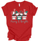 „Merry & Bright Gnomes“ T-Shirt (available in 3 colors)