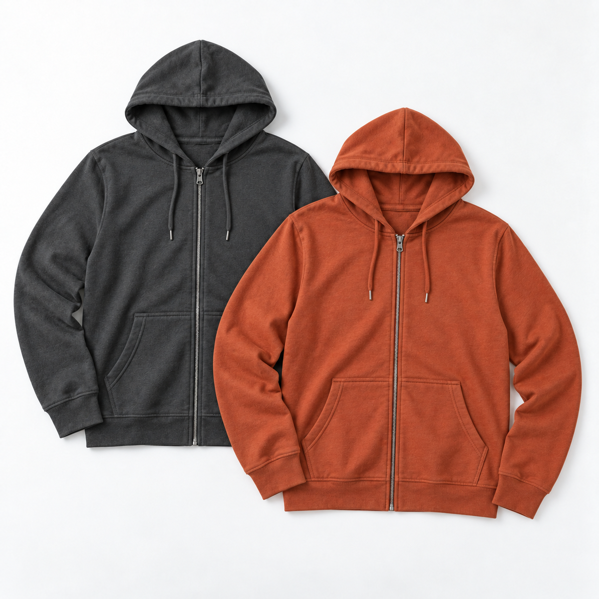 Custom Logo Zip-Up Hoodie
