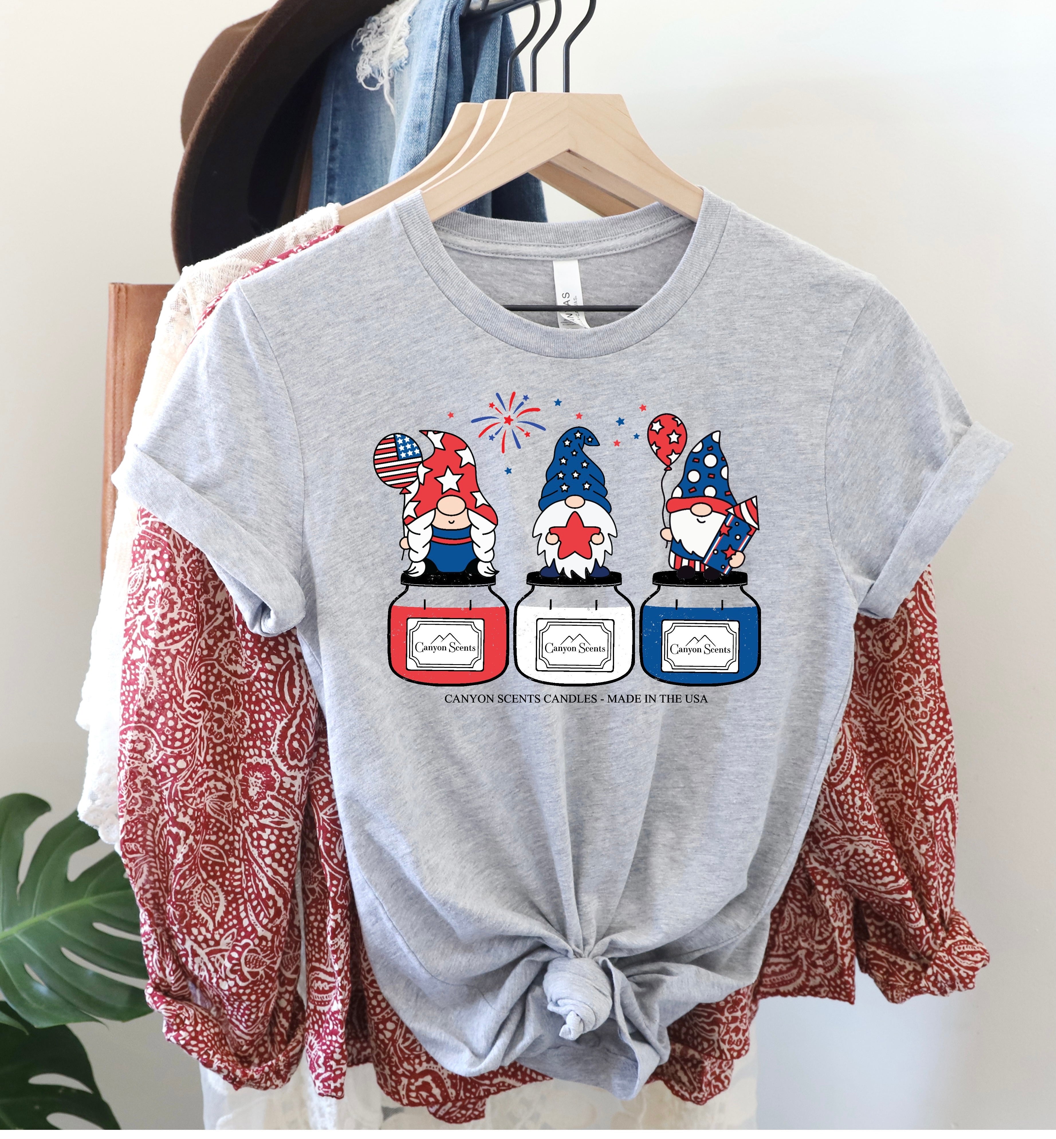 Red White and Blue Candle Gnomes