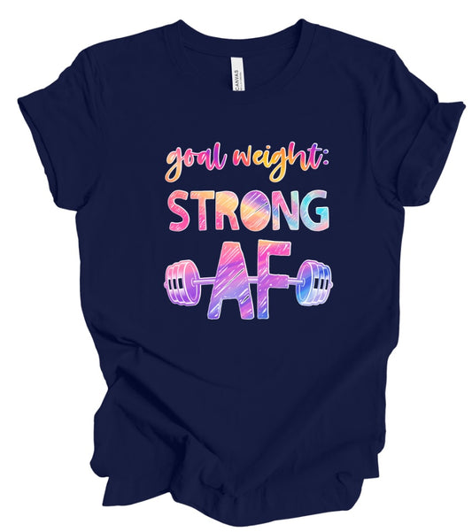 “Strong AF” Navy Tee